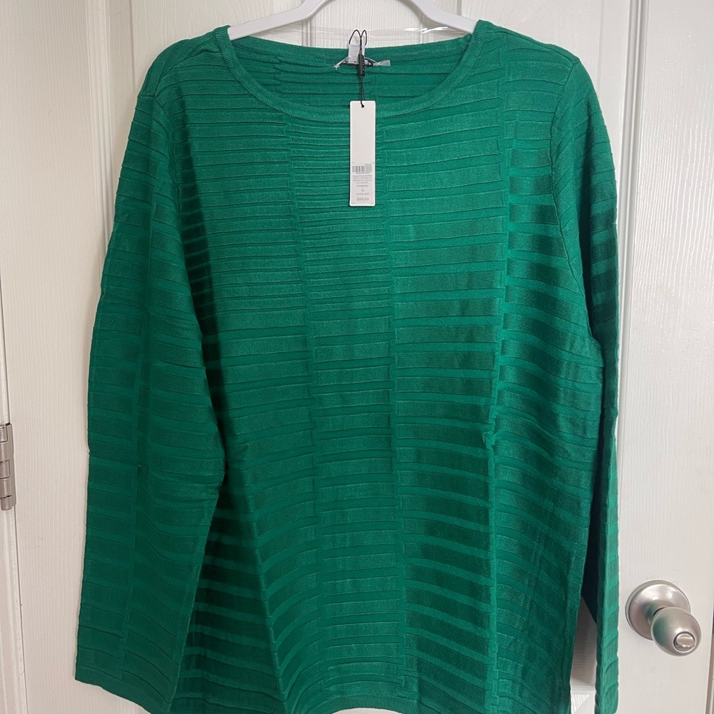Chico's Green Sweater Cardigan